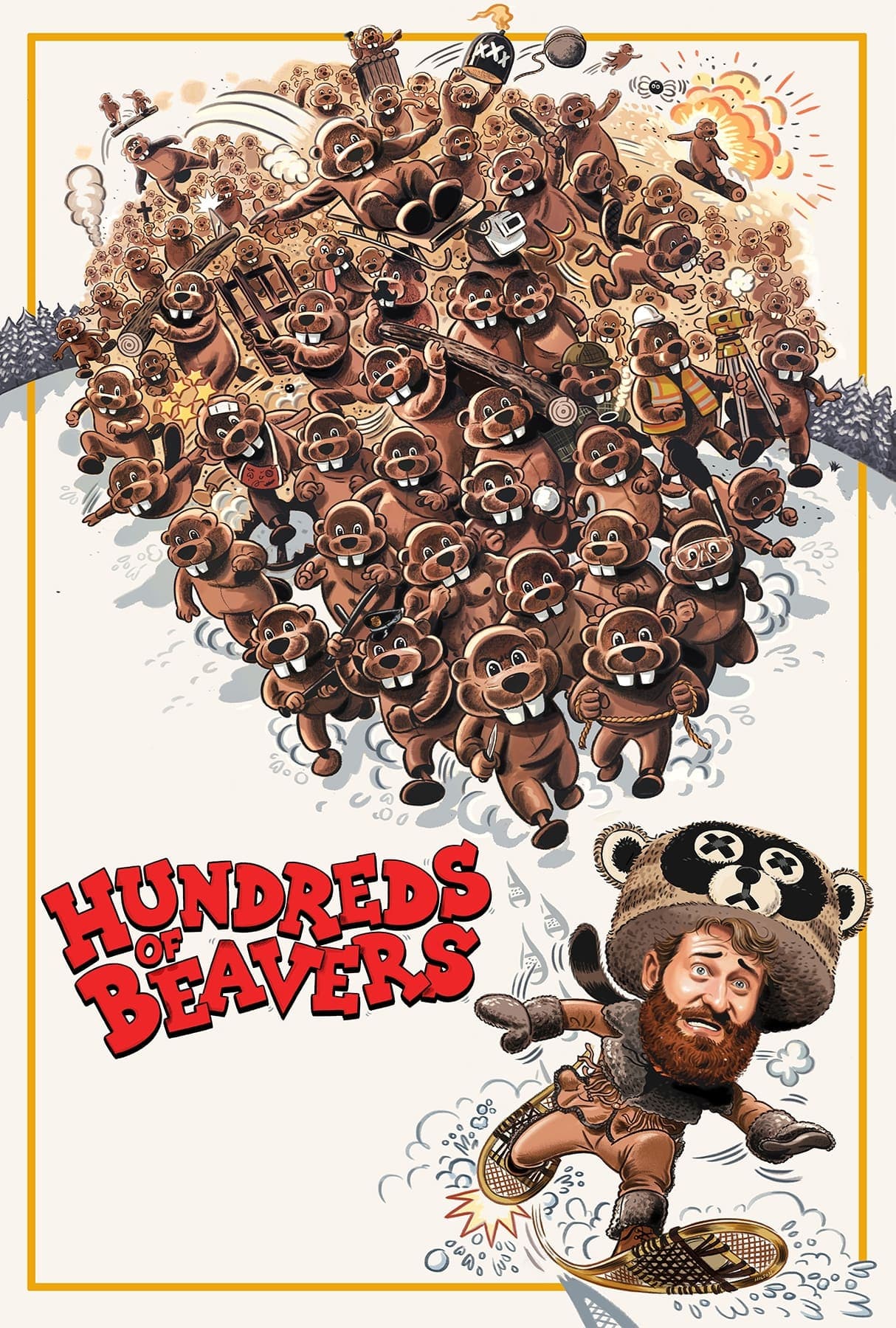 Movie poster for Hundreds of Beavers