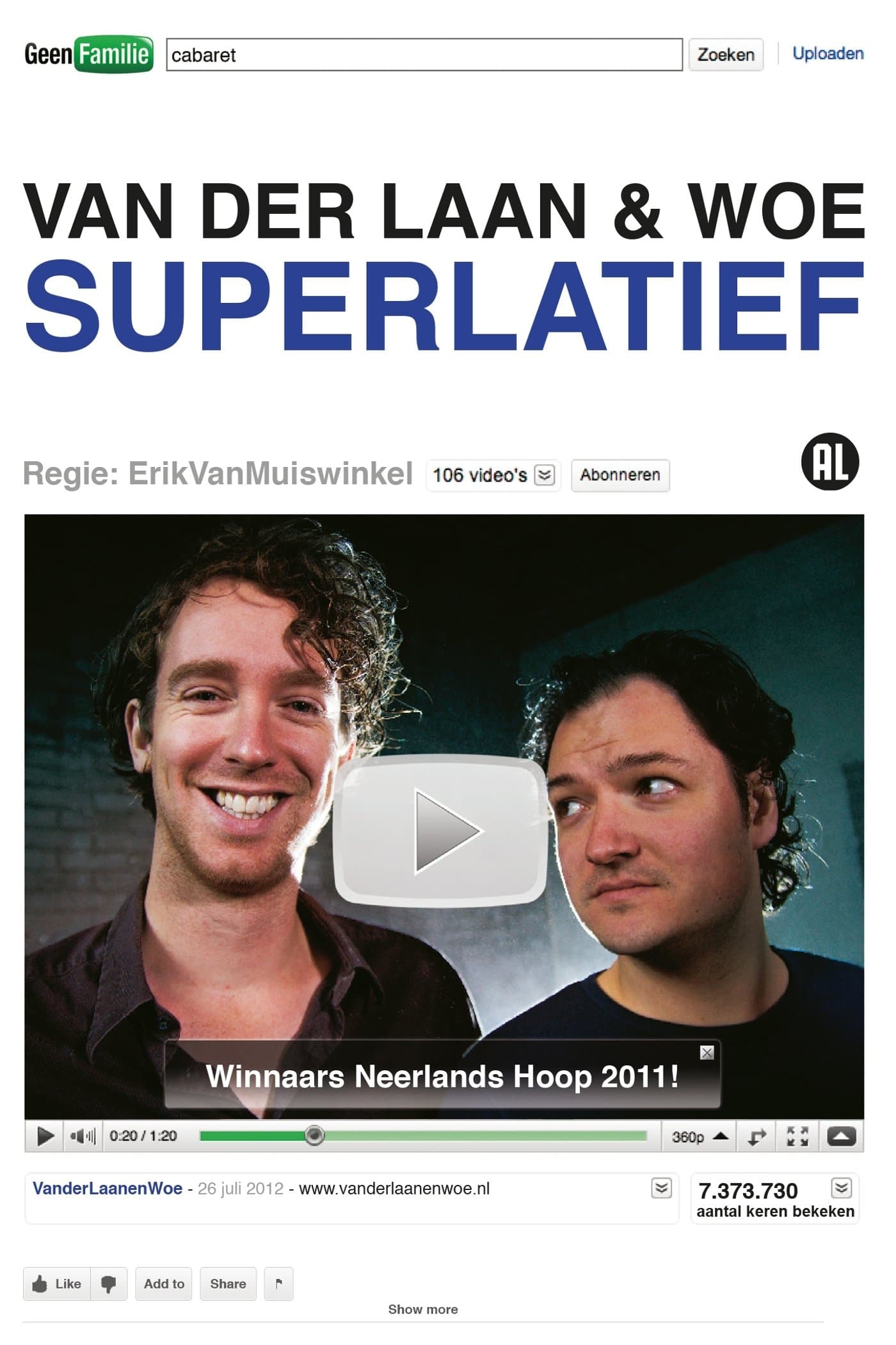 Movie poster for Van der Laan & Woe: Superlatief